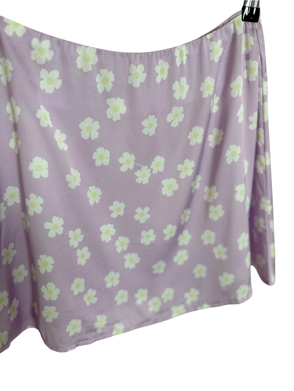 Princess Polly Lilac Daisy Satin Mini Skirt Y2K Cottagecore Size 4 - Picture 4 of 12